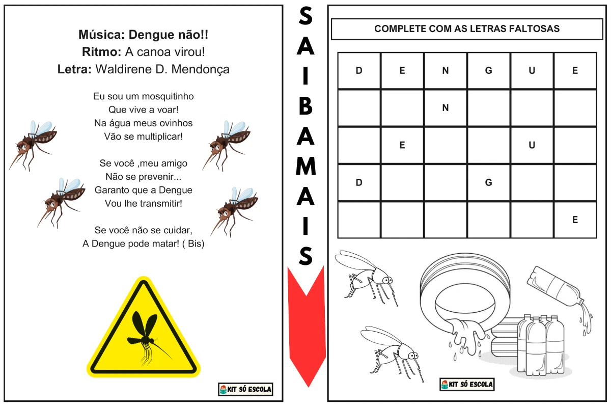 ações preventivas contra a dengue na escola infantil